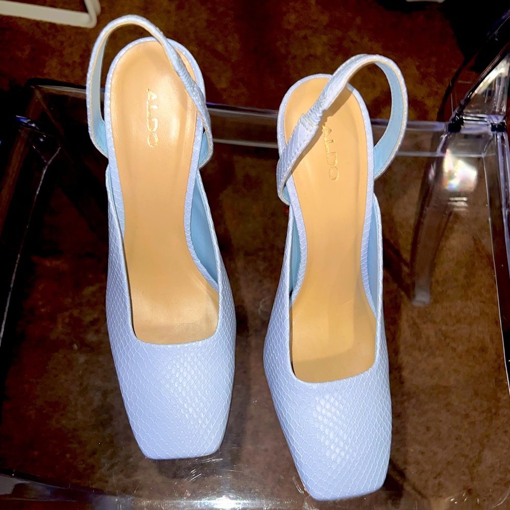 Baby Blue Slingback Aldo shoes size 7